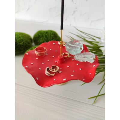 Amanita mushroom incense holder