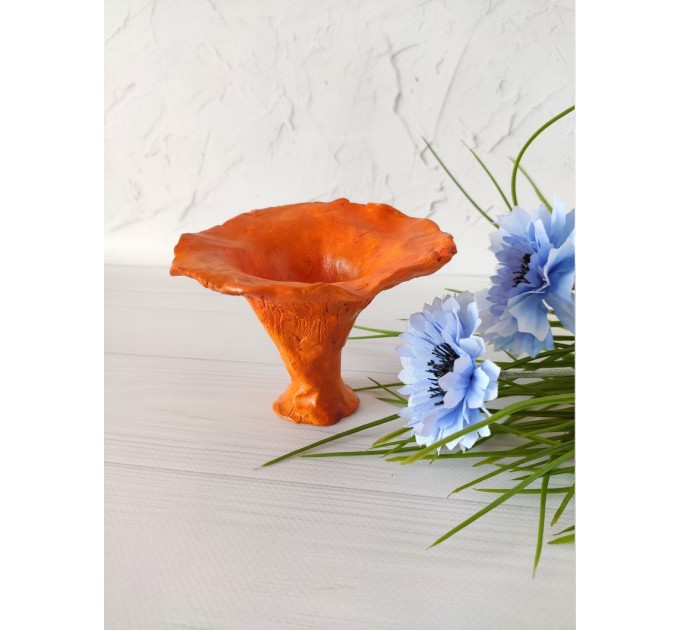 Chanterelle mushroom incense holder