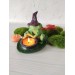 Wizard frog with cauldron tea light candleholder