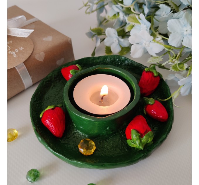 Strawberry candle holders