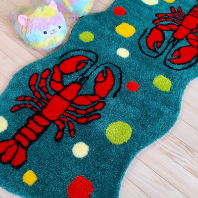 Lobster hand tuft rug