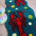 Lobster hand tuft rug Crustaceancore tufted rug
