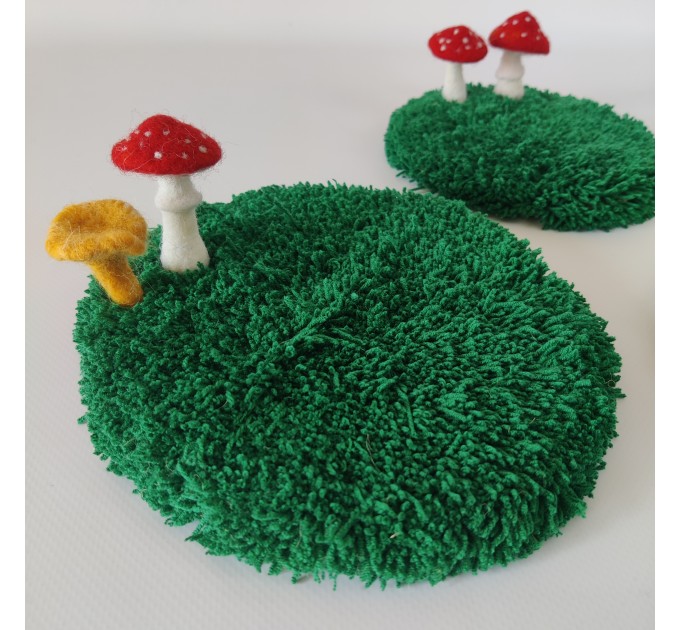 Moss mushroom coaster
