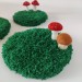 Moss mushroom coaster