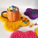 Daisy flowers coasters Indie flower tufted mug rug 