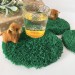 Handtufted coaster with highland cow 
