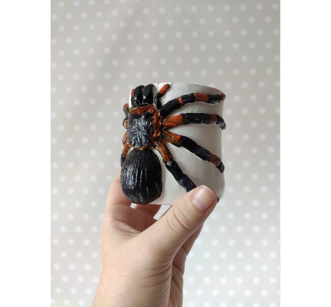 Tarantula spider pot Creepy decor Spider lover
