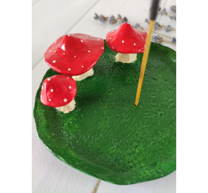 Amanita mushrooms glade incense holder
