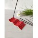 Wavy incense holder Textured red polka dot