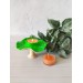 Acid green amanita mushroom tea light candle holder
